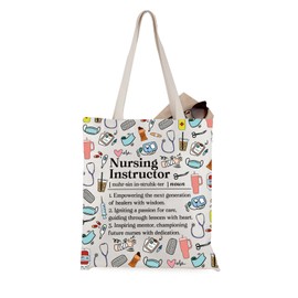 WCGXKO Nursing Instructor Tote Bag Nurse Education Appreciate Thank You Gifts Nurse Week Gift (Nursing Instructor Tote)