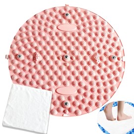 Geeloa Foot Massage, Foot Massage, Acupressure Board, Foot Pressure Pad, Foot Massager, Ergonomic, Exercise, Massage, Relax Foot, Foldable, Compact, Thick, For Home Use, Towel Included (Pink)