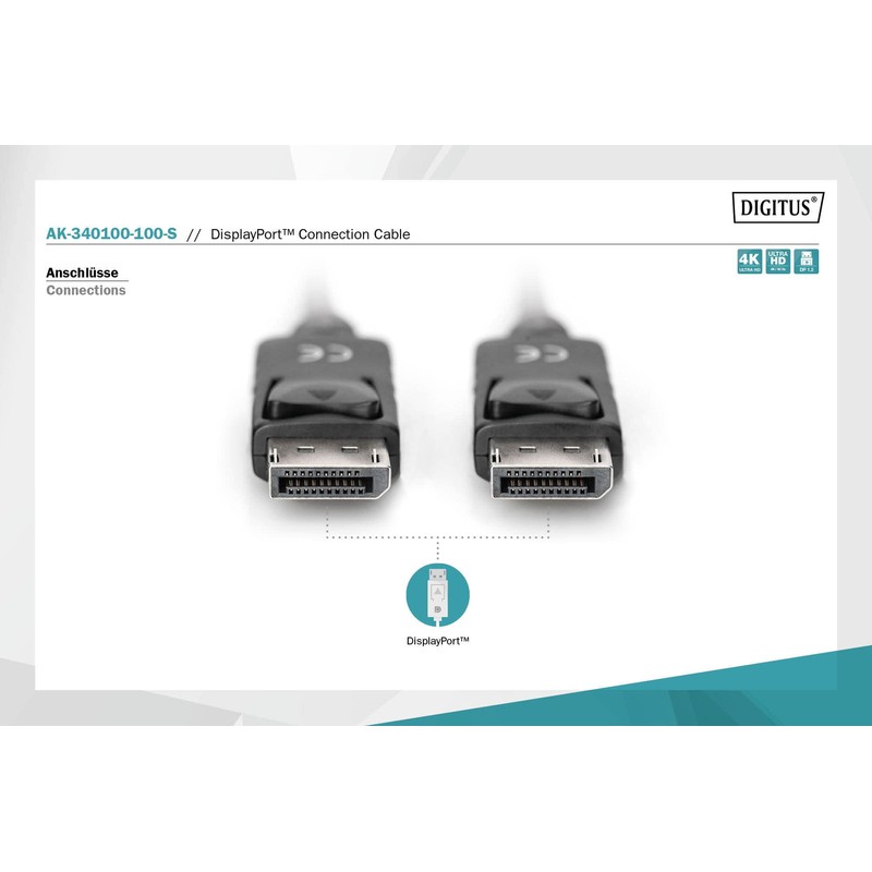 Assmann AK-340100-100-S Display Port Connection Lead