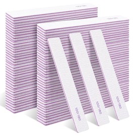 Paquete de 150 limas de uñas de grano 100/180, limas de uñas de tablero de esmeril para uñas acrílicas y uñas naturales, tableros Emory de doble cara,