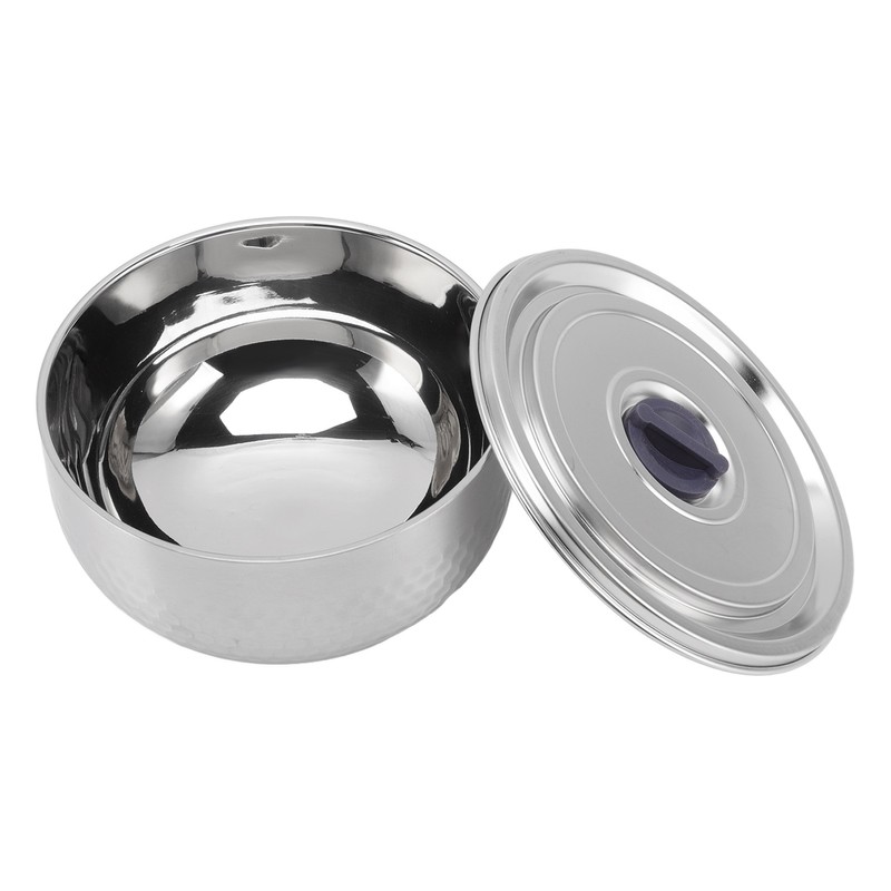Stainless Steel Bowl 2 Layer Rustproof Thermal Insulation for Rice
