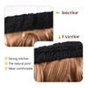 Flufymooz Beanie Wig, Hat Hair Extension Long Wavy Curly Black