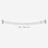 Zenna Home Rustproof Double Curved Shower Curtain Rod, Tool-Free Tension