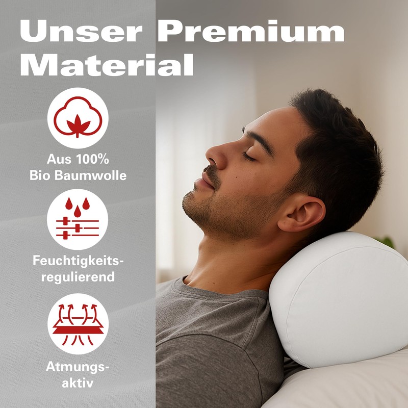 BaSaTex Organic Cushion Covers for Bolster Bolster 40 x 15