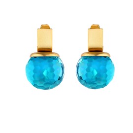 Aquamarine Drop Earrings, Hexagon Cut, Sparkly Blue Austrian Crystals, March Birthstone Jewelry for Women, Gift for Mom, Mother’s Day, Birthday