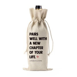 Going Away Gifts for Friends Farewell Gifts for Coworkers Moving Away Gifts for Friends Women New Beginnings Gifts for Women Retirement Gifts for Women Men New Chapter Wine Bag