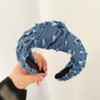 Denim Knot Headband Blue Jeans Headbands Cloth Top Knot Hair