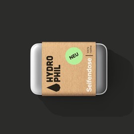 Hydrophil Seifendose aus Aluminium, 100% plastikfrei, mit Abtropfgitter, Silber, Seifendose Reise wasserdicht, Seifenbox, Seifenbehälter, Seifenschale fürs Reisen, Camping und Zuhause (1)