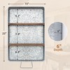 WOODEXPE 22" L Galvanized Wash Tub with Shelves Rustic Bathroom