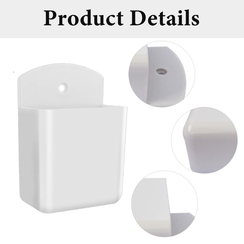 CYXZMYA Set of 2 Remote Control Holder White Wall Organiser
