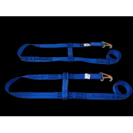 SnS 2 Pack of Blue DIAMOND WEAVE Wheel Lift Straps for Jerr-Dan MPL Element Basket