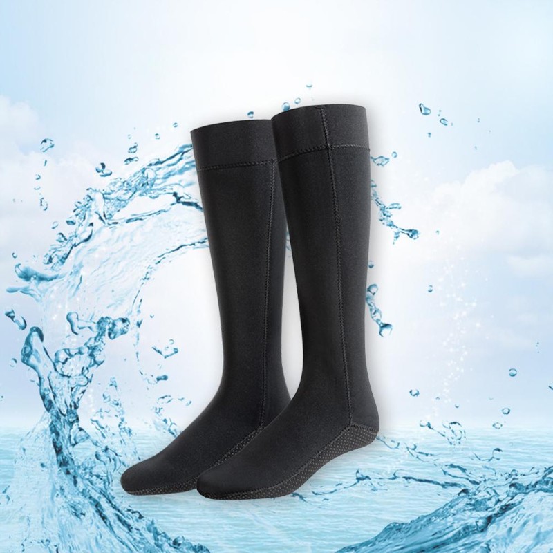 1 Pair 3mm Neoprene Socks Unisex Long Thick Diving Socks