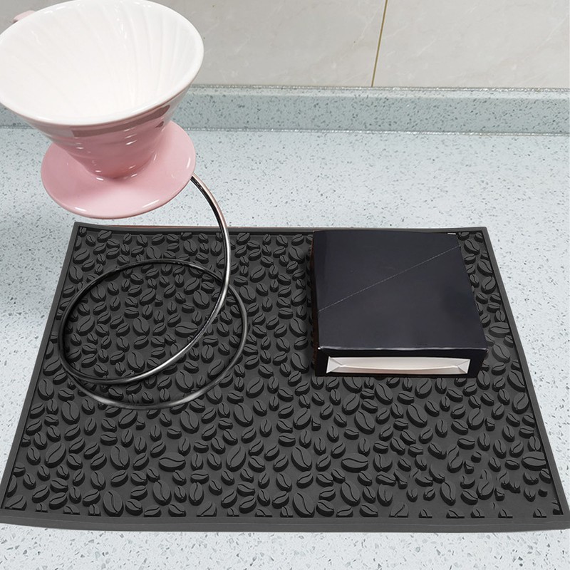 Non Slip Cup Mat Coffee Bean Design Desktop Bar Counter