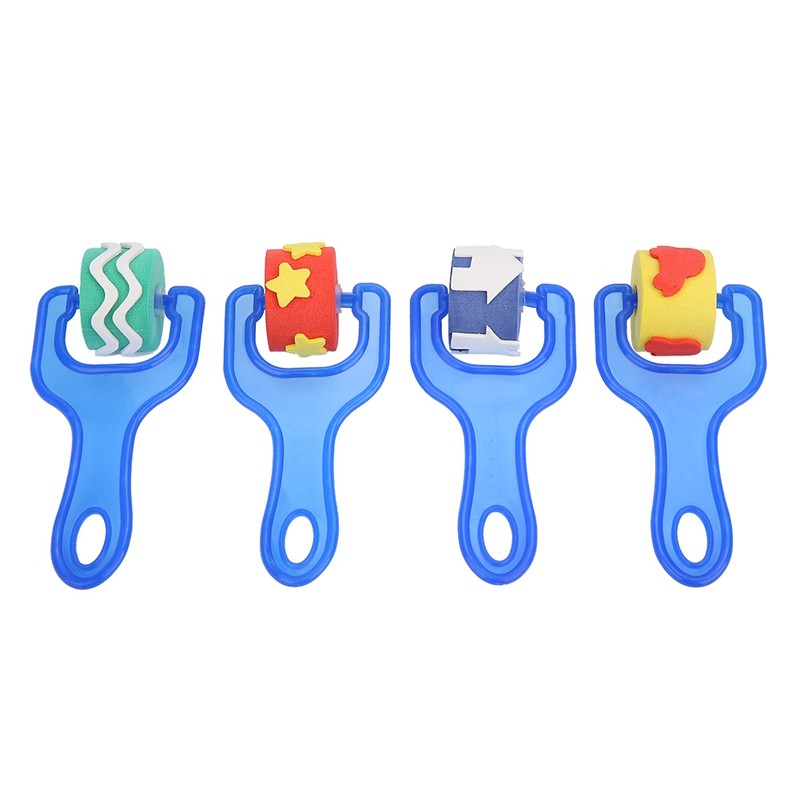 26pcs Kids Painting Supply Brushes Sponge Paint Brush Toy Seal