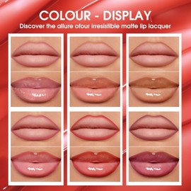 BestLand Set De 12 Aceites Labiales Hidratantes + Lápiz Delineador De Labios, Kit De Labios De Larga Duración(24 H)Con Delineador Y Brillo, Nutritivo, No Pegajoso, Con Tinte, Voluminizador Y Aceite Pa