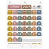 REGELETO Large White Calendar Pocket Chart with Boho 96 Cards