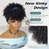 DEYNGS Kinky Curly Headband Wig Black Afro Headband Wigs Black