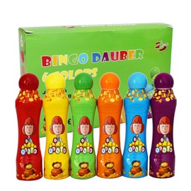 Yuanhe 3oz Bingo Daubers Set of 6, Dot Markers in Mixed Colors