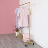 Industrial Clothing Rack on Wheels, Boutique Display Clothes Rack with