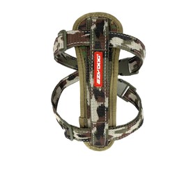 EzyDog Adjustable Chest Plate Harness - Step-In, No Pull Dog Harness, XX Small to XX Large Dogs - Reflective, Durable Soft Webbing, K9 Travel Vest with Car Restraint - Ideal for Active Pets - Camo