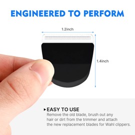 2 Pack Peanut Clipper Replacement Blade, Snap-On Replacement Blade for Wahl Peanut Hair Clipper #2068-300, Black