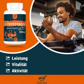 Solavica Beta-Ecdysteron Supplement 1200?mg pro Portion - 1-Monats-Vorrat - 98?% Ecdysteron mit h?chster Reinheit (60 stck (3er Pack))