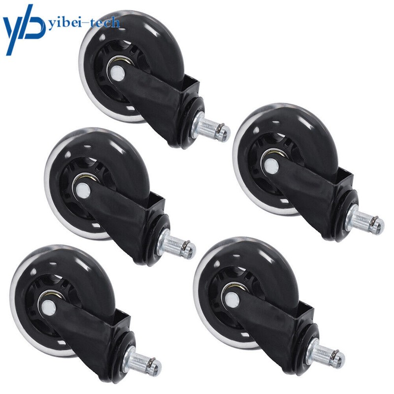 Oasis Set of 5 3 inch Office Chair Caster Rubber