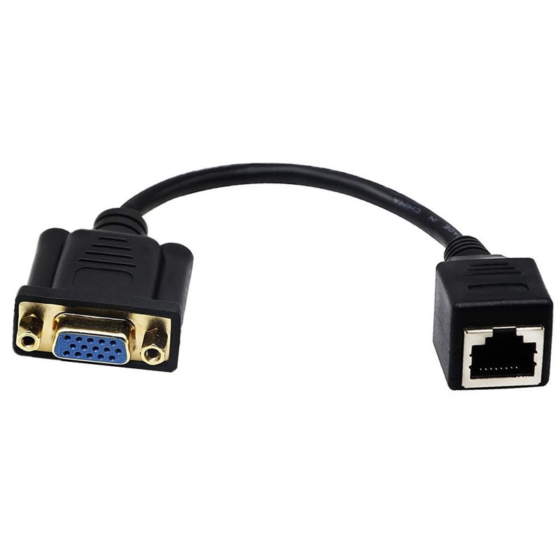 Halokny VGA to RJ45 Extender Over Ethernet Adapter Cable, VGA