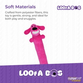 Multipet's Original Loofa Jumbo Dog Toy in Assorted Colors, 24-Inch