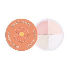 KIADZIE ルースパウダー 皮脂崩れ防止 毛穴ぼかし サラサラ 女性用 コンパクト フェイスパウダー（01-ライト）