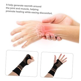 Gatuida 1 Pair High Elastic Wristband Thumb Compression Gloves Football Gloves Sports Hand Sleeves Fitness Hand Rest Copper Nylon High Elasticity