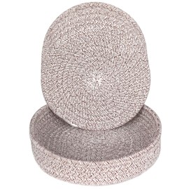 KITLAB 8 Inch Trivets for Hot Dishes, Hot Pots and Pans, Thick Heat Resistant Large Coaster for Kitchen, Hot Pads, Kitchen Essentials, Kitchen Decor for Table & Countertop with Storage Basket, 5 Pcs