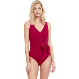 Gottex Women's Standard Luna Surplice One Piece, Raspberry