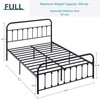 VECELO Full Size Victorian Style Metal Bed Frame with Headboard