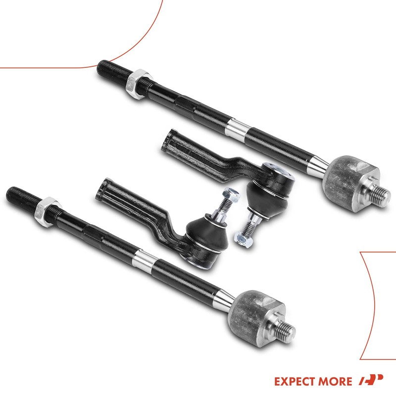 A-Premium Set of 4, Front Inner & Outer Tie Rod
