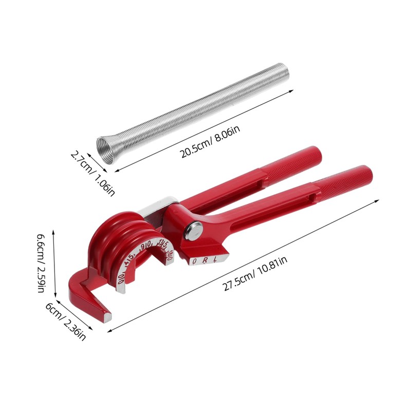 Tofficu Handheld Tube Bender Set Slot Manual Pipes Bending Tools