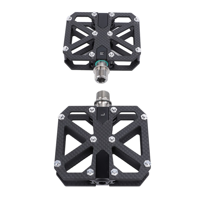 Mountain Cycling Pedals Carbon Fiber 3 Bearing Anti Slip Hollow