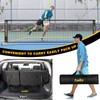 Fostoy Portable Pickleball Net with Wheels, Regulation Size 22 FT