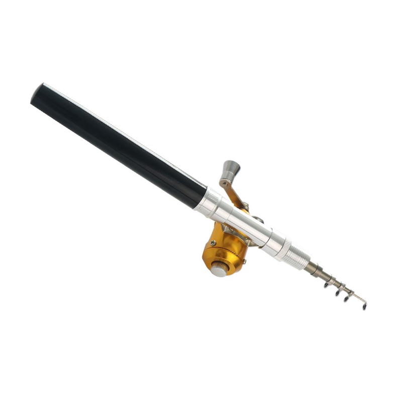 Mini Portable Telescopic Pocket Pen Shape Fishing Rod Pole &