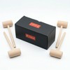 TooWoom 4Pcs Wooden Hammers, Mini Natural Hardwood Mallets Cracker Set