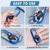 Thlevel Keyring Carabiner Car Keyring Stainless Steel with Key Rings,