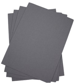 KCS 4 pc of 12" x 18" 14CT Counted Cotton Aida Cloth Cross Stitch Fabric (Light Steel Grey)