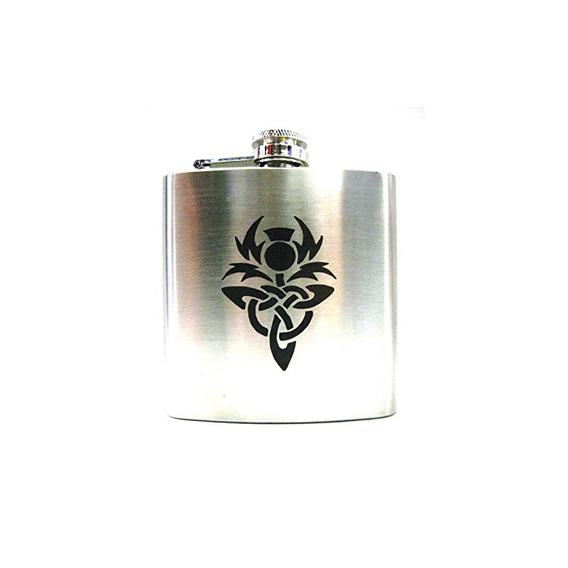 Art Pewter Luxury 6oz Stainless Steel Scottish Hip Flask -