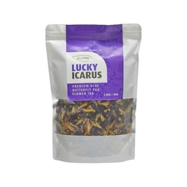 4Leaftea Lucky Icarus Premium Natural Blue Butterfly Pea Flower Tea (80g/ 2.8 oz, 2.8, Ounce)