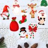 24 Pcs Christmas Sticky Note,12 Style Cartoon Santa Claus Snowman
