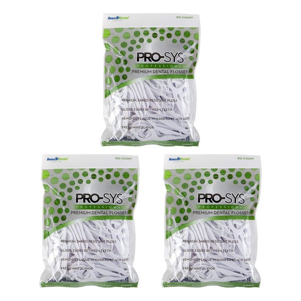 PRO-SYS® Premium Dental Mint Flossers - 270 Count (3 Packs