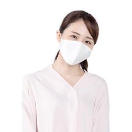 [COCOSILK] Washable 100% Silk Mask, Wired Included, For Pollen Fever, Unisex, Moisturizing, Silk Mask, Beauty Mask, Normal, Smaller (White, M)