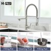 Fapully Pull Down Kitchen Faucet with Lock Sprayer,Single Handle Spring