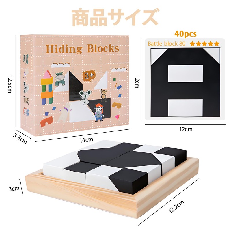 ANYTOP Challenge Blocks, Hide Building Blocks, Brain Training Puzzle, Educational