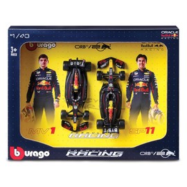 Bburago F1 Formula 1 RED BULL RACING RB20 (2024) - VERSTAPPEN AND PEREZ 2 Pack - 1:43 Scale - Incredibly Detailed Die-Cast Replica Collectible Race Car Models